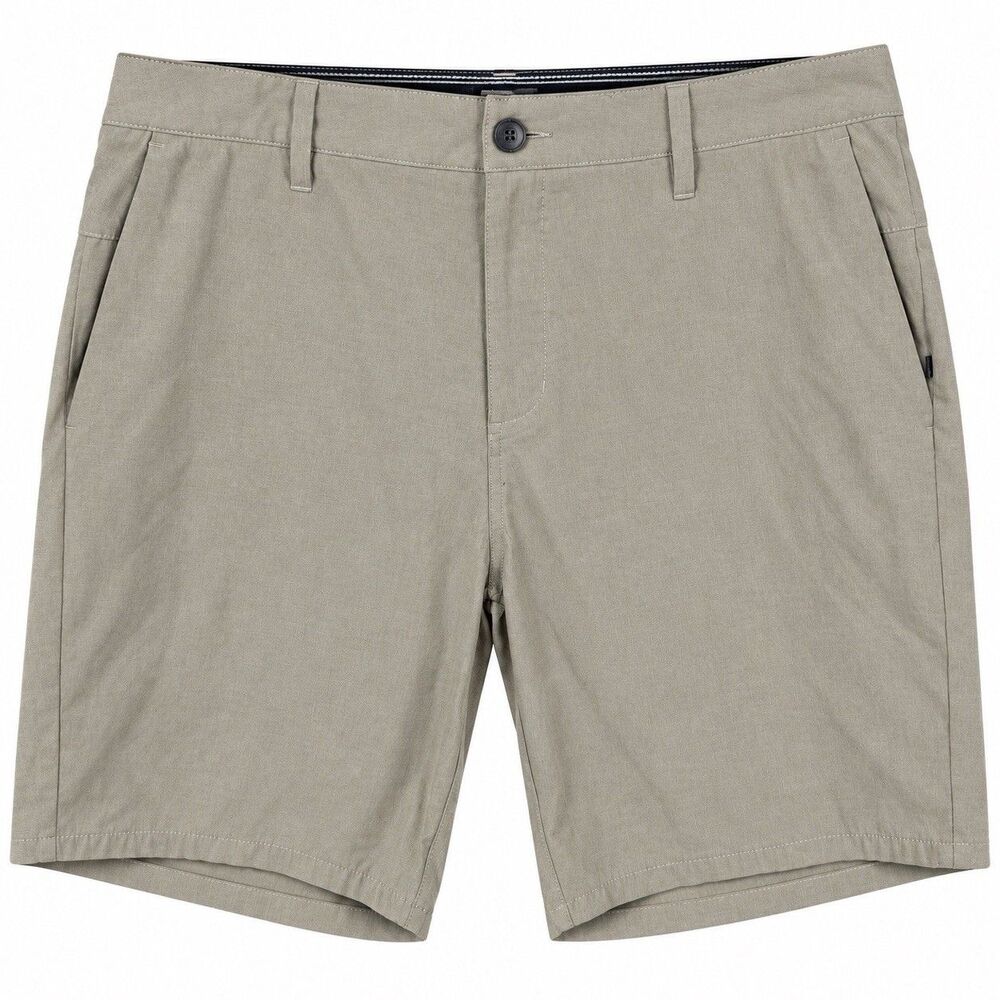 Vuori Aim Shorts Mens 36 Khaki Beige 8” Inseam Stretch Golf Travel V368